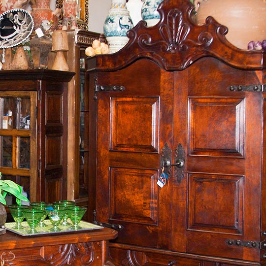 Medallion Style Mesquite Armoire<