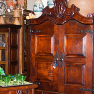 Medallion Style Mesquite Armoire<