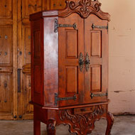 >Medallion Style Mesquite Armoire or Media Cabinet