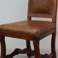 Concha Style Side Chair with Leather