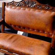 Mesquite Carved Bench