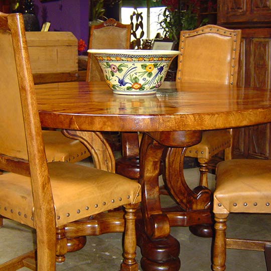 Round Mesquite Dining Tables