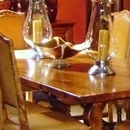 Hacienda Style Dining Table with Wrought Iron